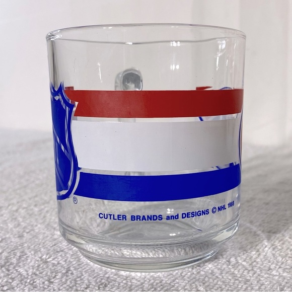 Vintage Clear Glass NHL Montreal Canadiens Habs Hockey Mug Coffee Cup - Picture 3 of 10